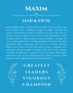 Maxim personalized wall art with the story of your name in blue