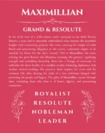 Maximillian name meaning gift print in red