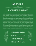Mayra personalized wall art with the story of your name in dark green