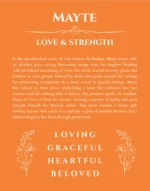 Mayte name origin print with meaning and traits in orange