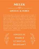 Melek personalized name meaning print in orange