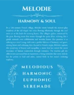 Melodie name meaning wall art by Get Your Story in blue