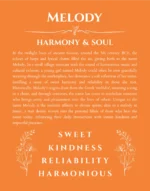 Melody custom name meaning print in orange
