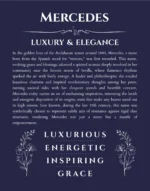 Mercedes personalized name meaning print in navy blue