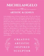 Michelangelo custom name meaning print in pink