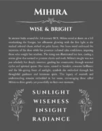 Mihira name origin print with meaning and traits in gray