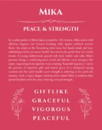 Mika personalized name meaning print in red