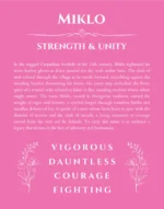 Miklo custom name meaning print in pink