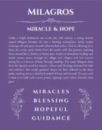 Milagros personalized wall art with the story of your name in purple