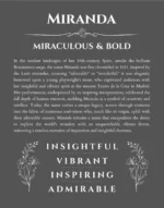 Miranda name meaning wall art by Get Your Story in gray