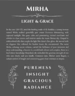 Mirha personalized wall art with the story of your name in gray