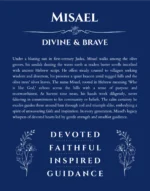 Misael custom name art showing meaning and origin in deep blue