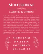 Montserrat name meaning gift print in red