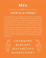 Mya personalized name meaning print in orange