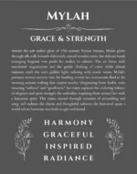 Mylah custom name meaning print in gray