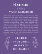 Nahmir personalized name art with origin story in purple