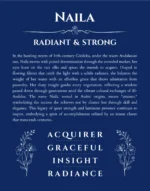 Naila personalized wall art with the story of your name in deep blue