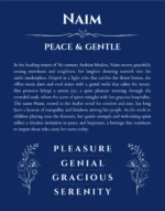 Naim name meaning gift print in deep blue