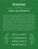 Naiomi name meaning gift print in dark green