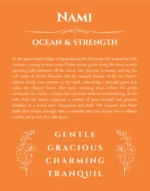 Nami custom name meaning print in orange