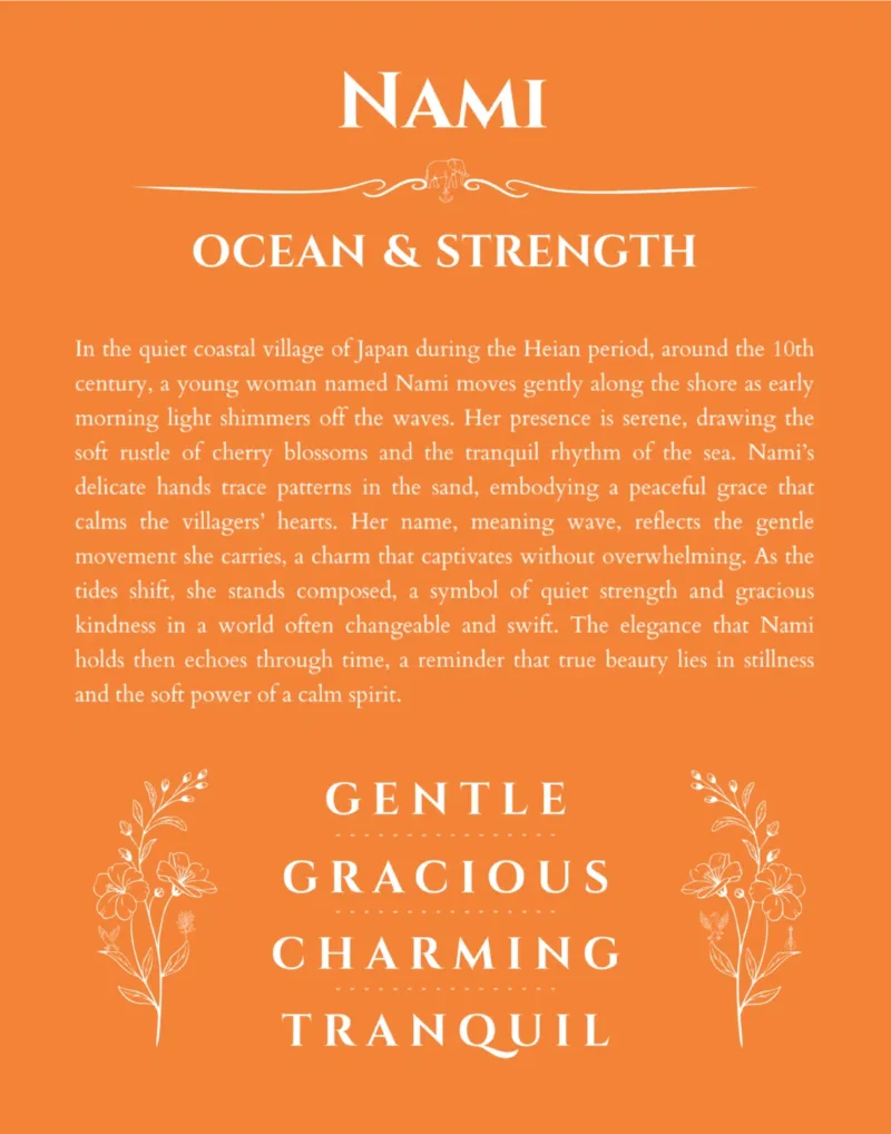 Nami custom name meaning print in orange
