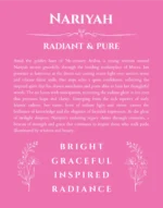Nariyah personalized wall art with the story of your name in pink