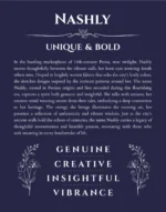 Nashly name meaning gift print in navy blue