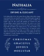 Nathalia custom name print for wall display in deep blue