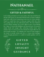 Nathanael custom name meaning print in dark green