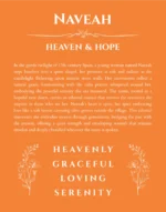 Naveah custom name meaning print in orange