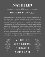 Naydelin custom name meaning print in gray