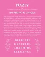 Nazly personalized name meaning print in pink
