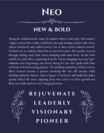 Neo name meaning gift print in navy blue