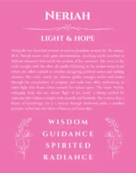 Neriah personalized wall art with the story of your name in pink