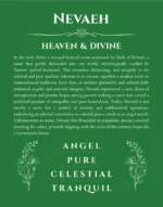 Nevaeh custom name meaning print in dark green