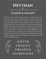 Neythan name meaning wall art by Get Your Story in gray