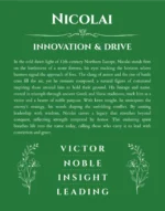 Nicolai name meaning gift print in dark green