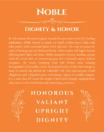 Noble custom name meaning print in orange