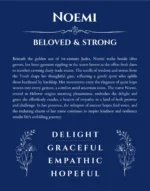 Noemi custom name meaning print in deep blue