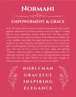 Normani personalized name meaning print in red