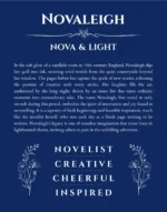 Novaleigh name meaning gift print in deep blue