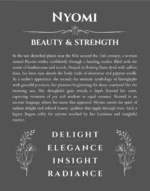 Nyomi personalized wall art with the story of your name in gray