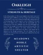 Oakleigh custom name print for wall display in deep blue