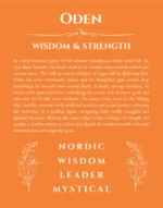 Oden personalized name print with origin and traits in orange