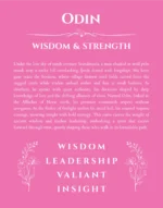 Odin name meaning gift print in pink