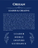 Orhan custom name meaning print in deep blue
