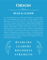 Orson personalized name art with origin story in blue