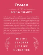Osmar name meaning gift print in red