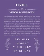 Oziel personalized name art with origin story in purple