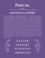 Pascal personalized wall art with the story of your name in purple